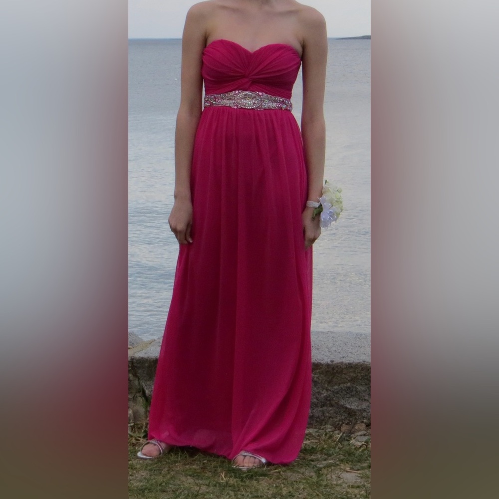 Dress bright coral pink